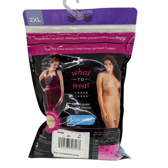 NWT Maidenform Flexees Half Slip FP0702 2XL Nude Firm Control Shaping Waistband - Picture 3 of 3